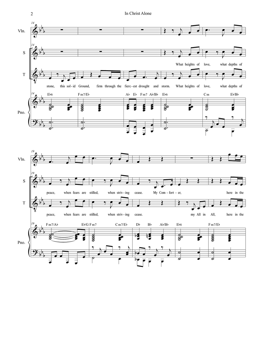 In Christ Alone In Christ Alone Piano scores gallery preview page 2