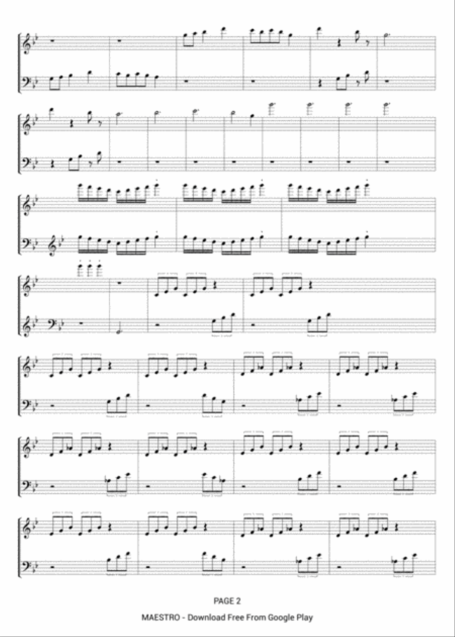 Si Fa Fa Si Fa Fa Piano Solo scores gallery preview page 2