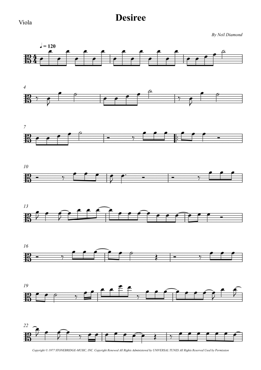 Desiree Viola Solo scores gallery preview page 1