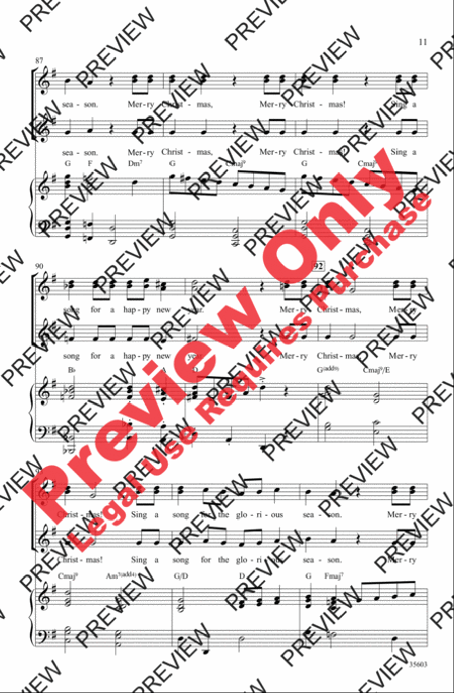 Merry Christmas, Merry Christmas Women's Choir scores gallery preview page 11