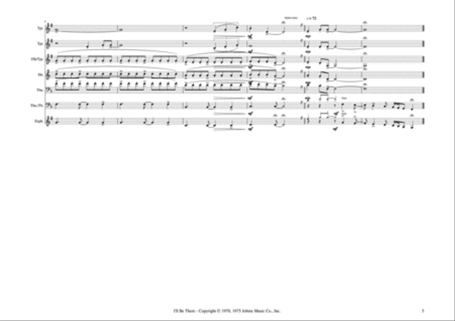 I'll Be There Brass Ensemble scores gallery preview page 5