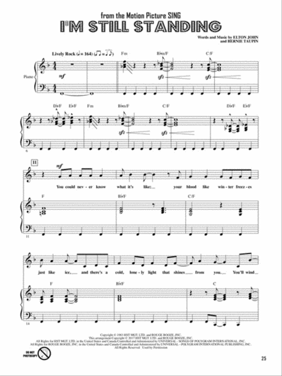 Let's All Sing Songs from the Motion Picture SING Choir scores gallery preview page 5