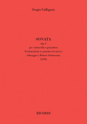 Sonata Op. 9 Cello And Piano