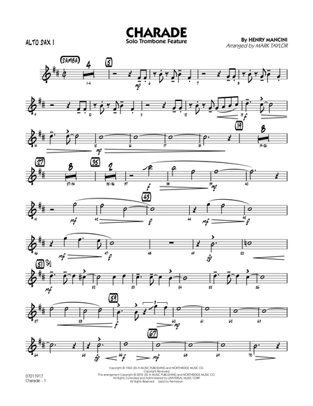 Charade (Solo Trombone Feature) - Alto Sax 1
