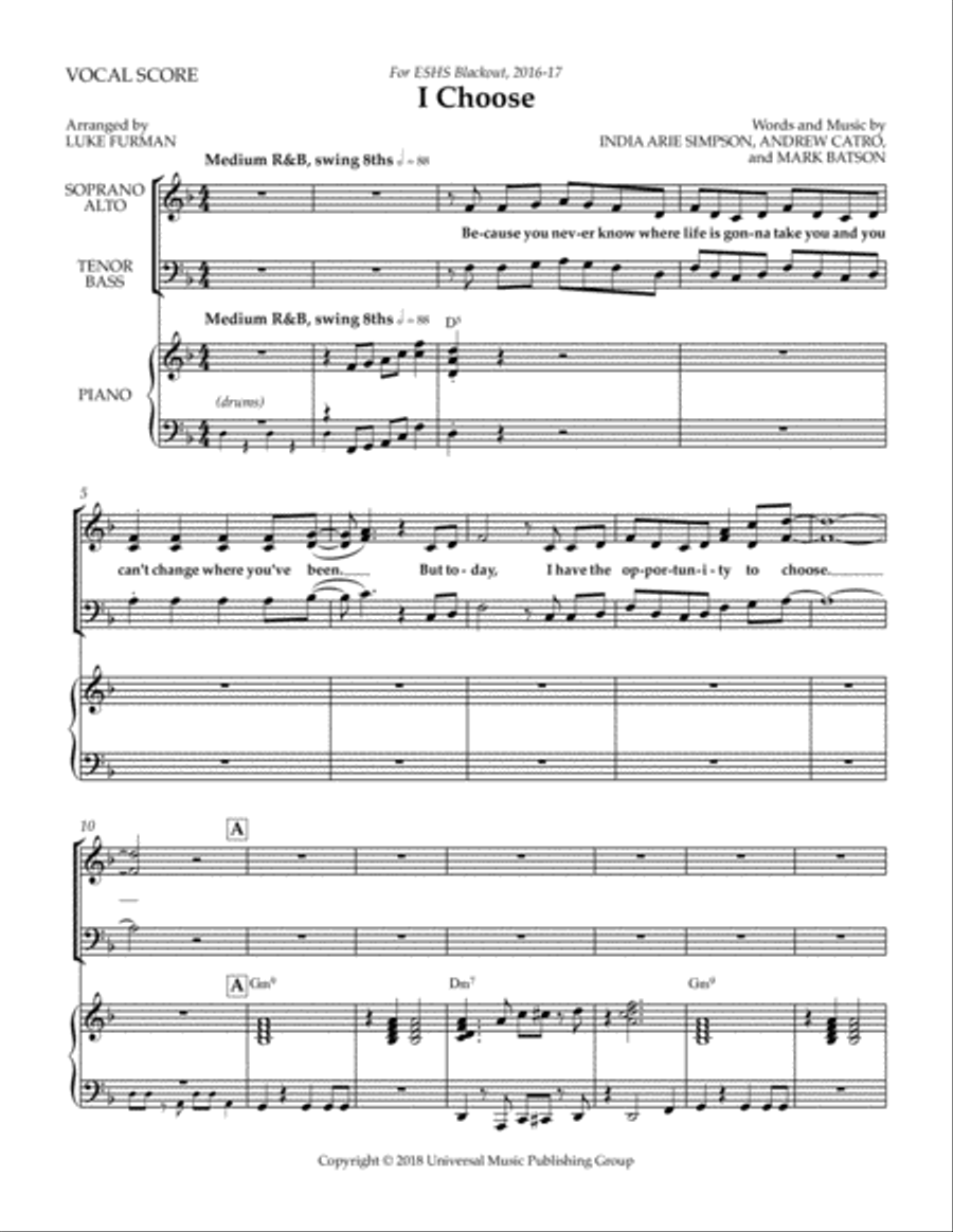 I Choose 4-Part scores gallery preview page 2