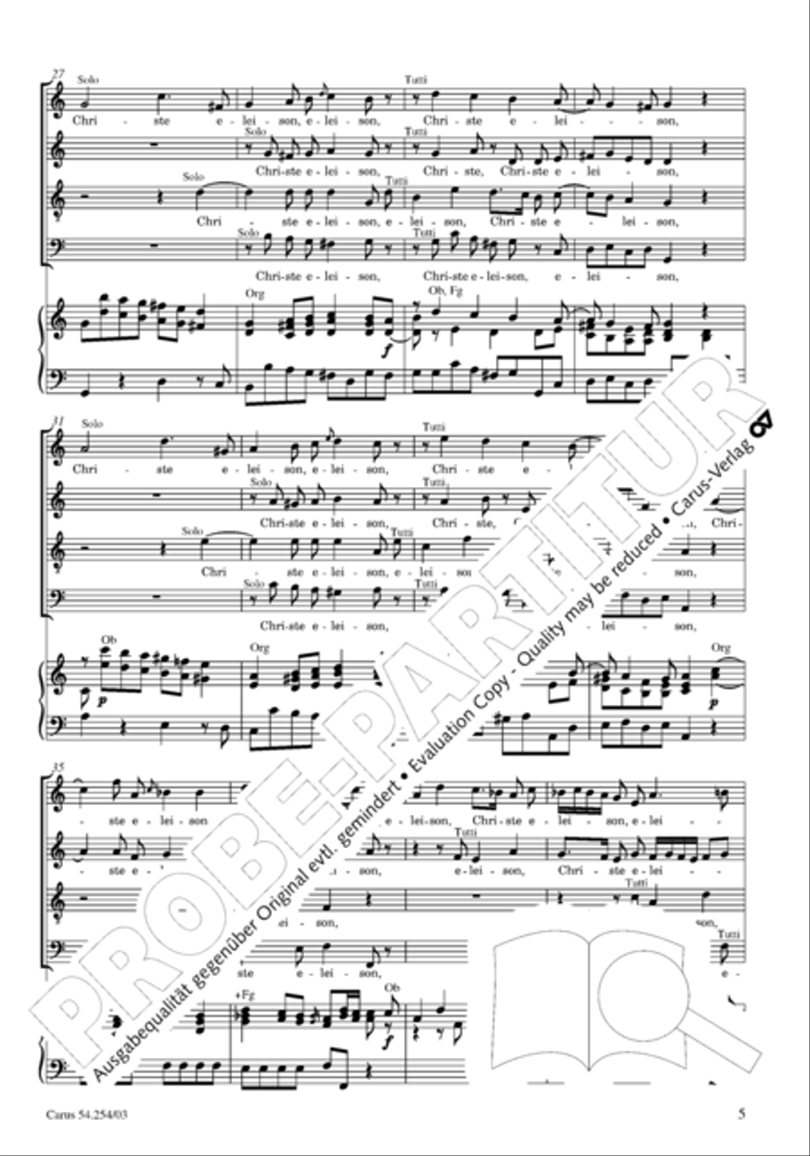 Missa Sancti Hieronymi 4-Part scores gallery preview page 6