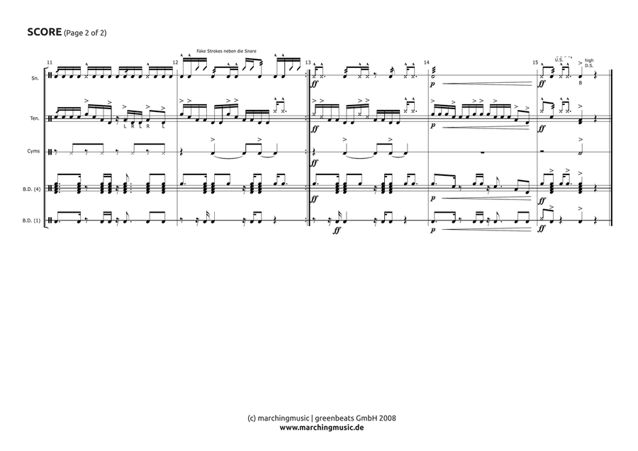 WE FOUND HORST (Street Cadence) Drum Set scores gallery preview page 3