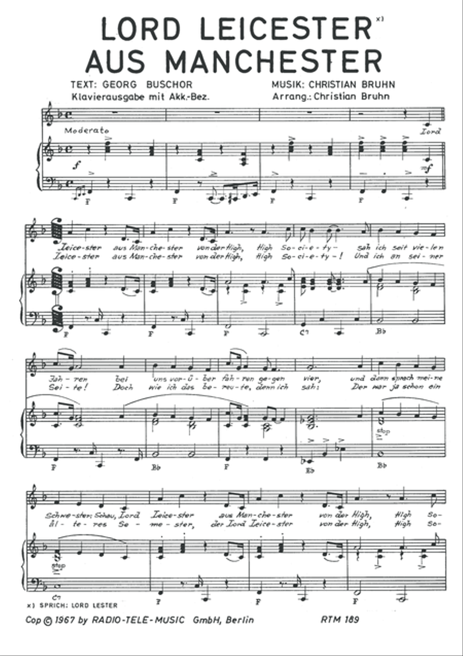 Lord Leicester aus Manchester Piano, Vocal scores gallery preview page 3