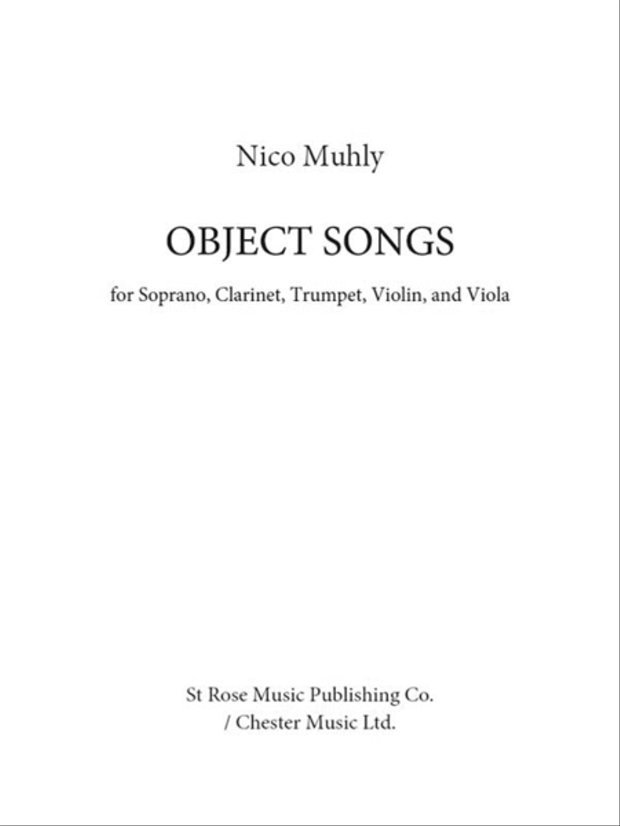Object Songs Clarinet scores gallery preview page 1