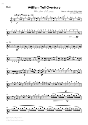 William Tell Overture - Woodwind Quartet (Individual Parts)