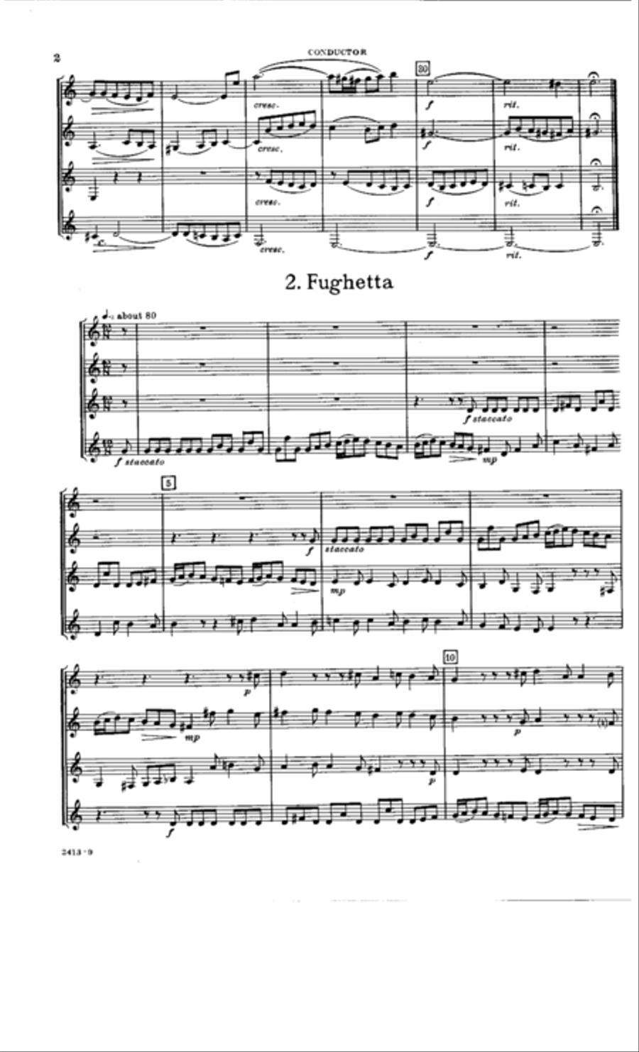 Andante and Fughetta Clarinet Quartet scores gallery preview page 3