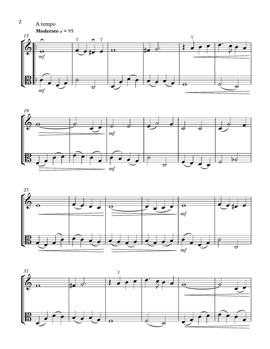 White Christmas String Duet scores gallery preview page 2