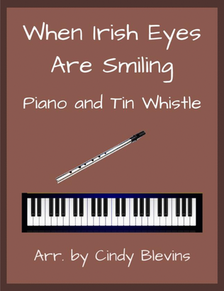 When Irish Eyes Are Smiling, Piano and Tin Whistle (D)