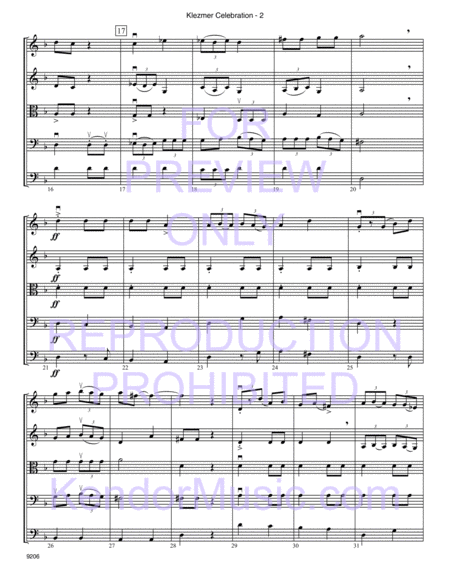 Klezmer Celebration (based on Ternovka Sher) (Junior Edition) (Full Score)