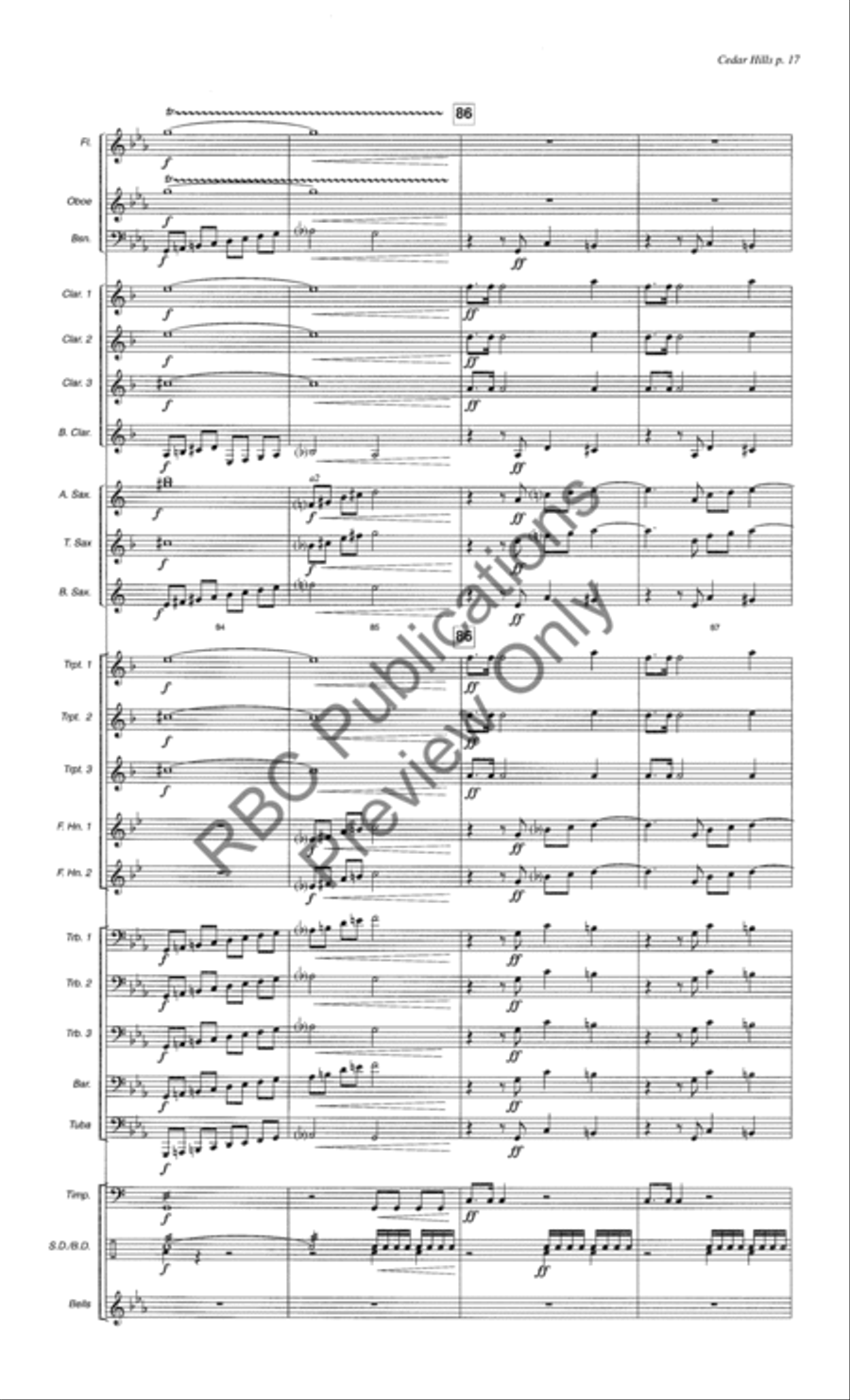 Cedar Hills Cedar Hills Concert Band scores gallery preview page 20
