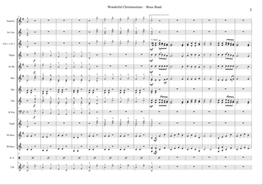 Wonderful Christmastime Brass Ensemble scores gallery preview page 3