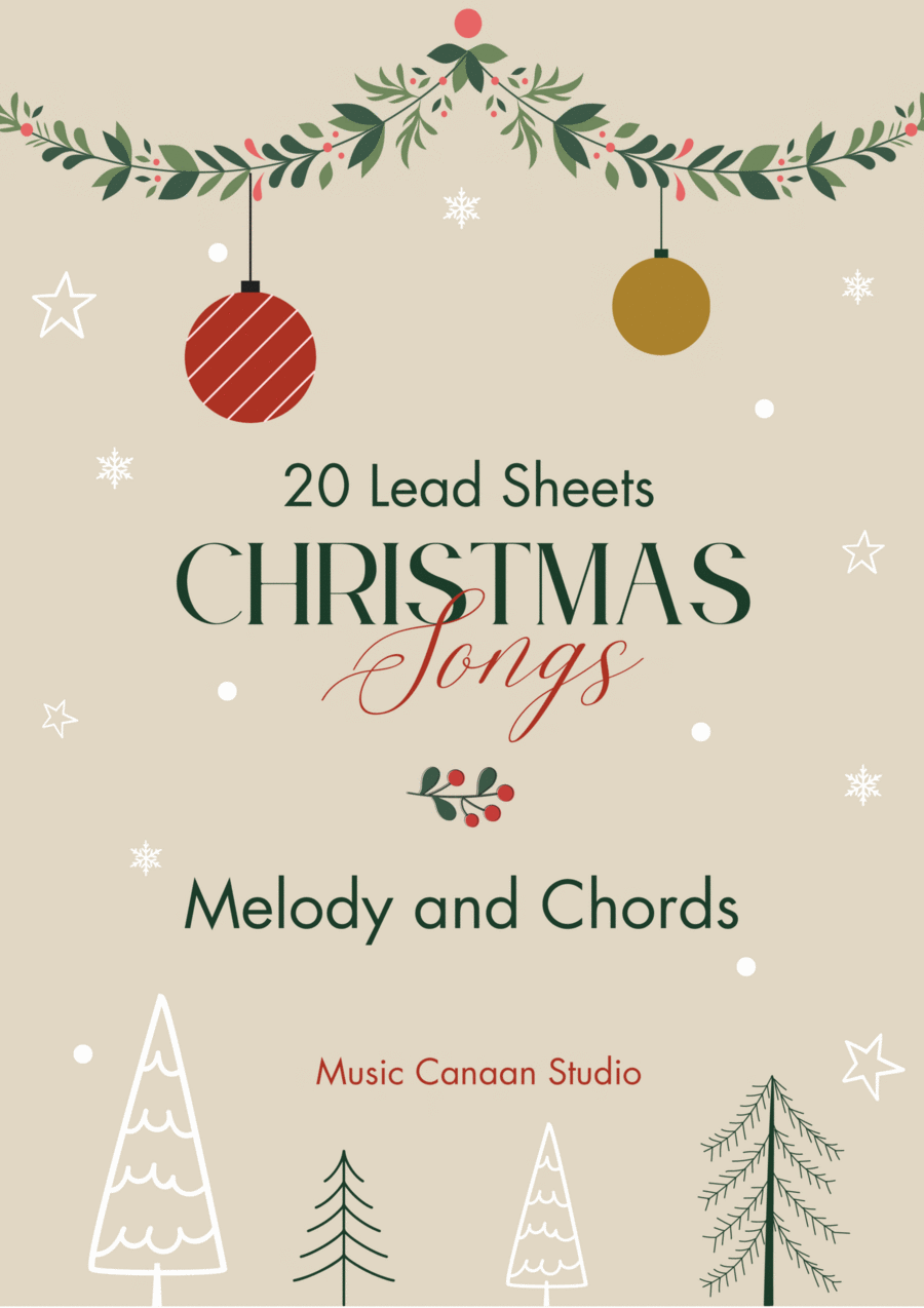20 Christmas Lead Sheets Piano scores gallery preview page 1