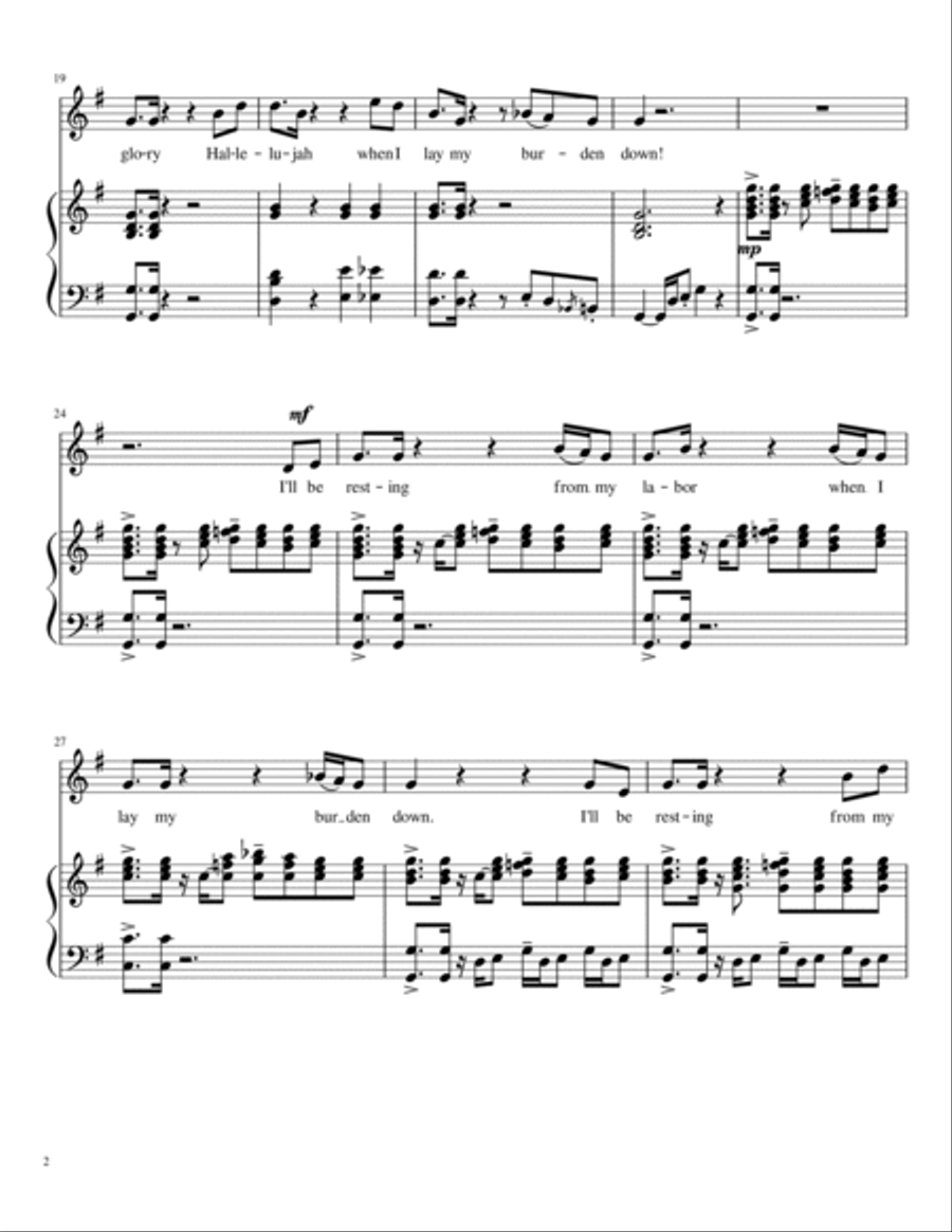 Glory, glory, Hallelujah Glory, glory, Hallelujah High Voice scores gallery preview page 2