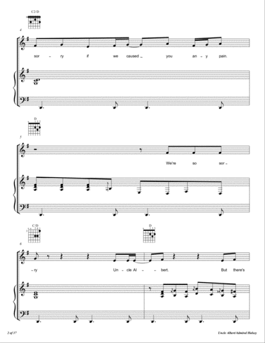 Uncle Albert/admiral Halsey Voice scores gallery preview page 3