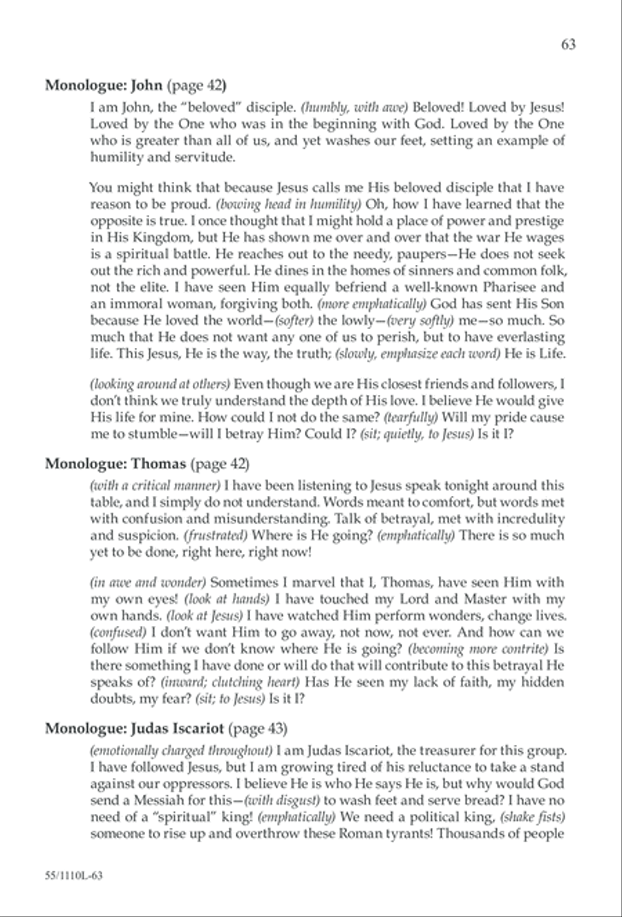 The Living Last Supper 4-Part scores gallery preview page 64