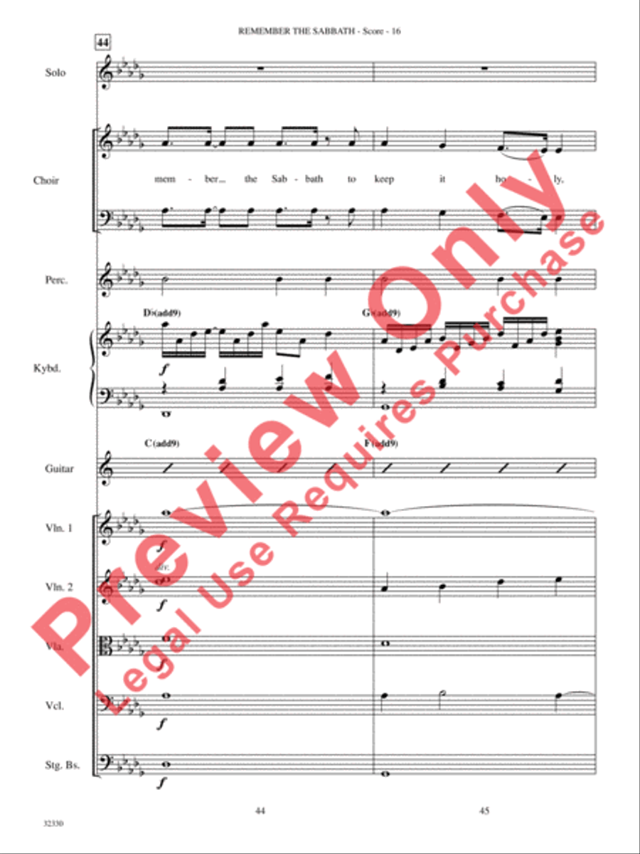 Remember the Sabbath Remember the Sabbath Choir scores gallery preview page 17