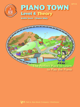 Book cover for Piano Town, Theory - Level 4