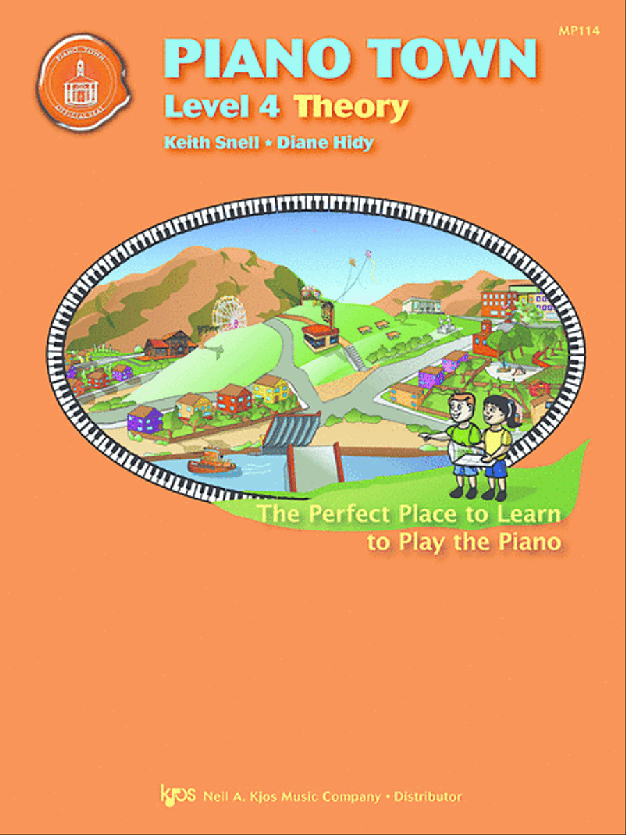 Book cover for Piano Town, Theory - Level 4