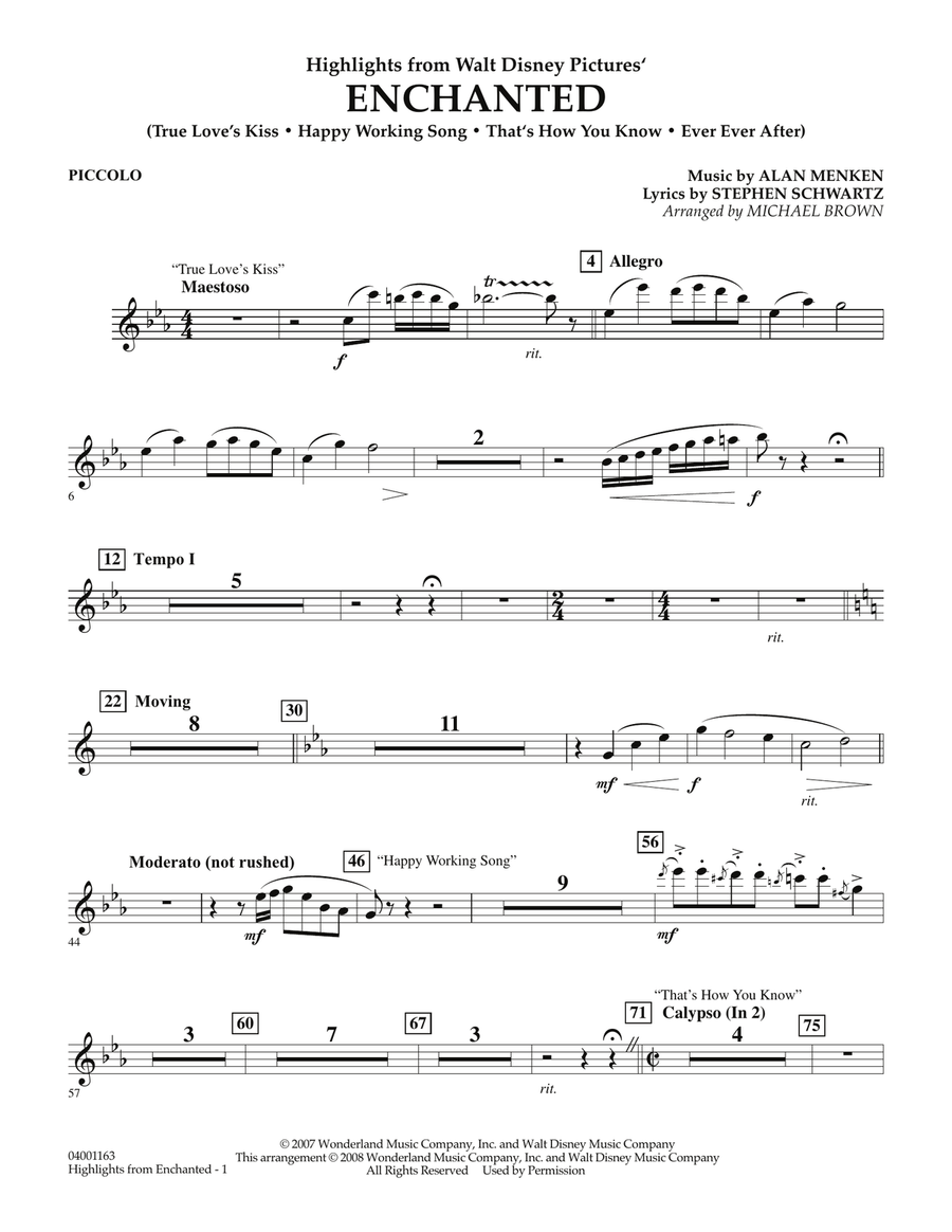 Highlights from Enchanted - Piccolo