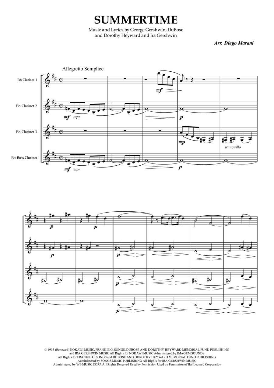 Summertime Woodwind Quartet scores gallery preview page 4