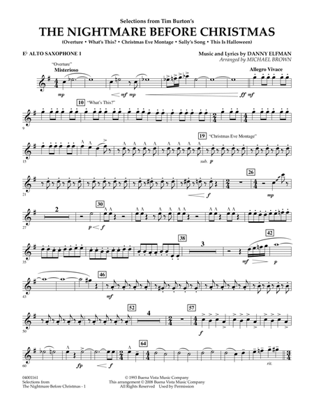 Selections from The Nightmare Before Christmas - Eb Alto Saxophone 1