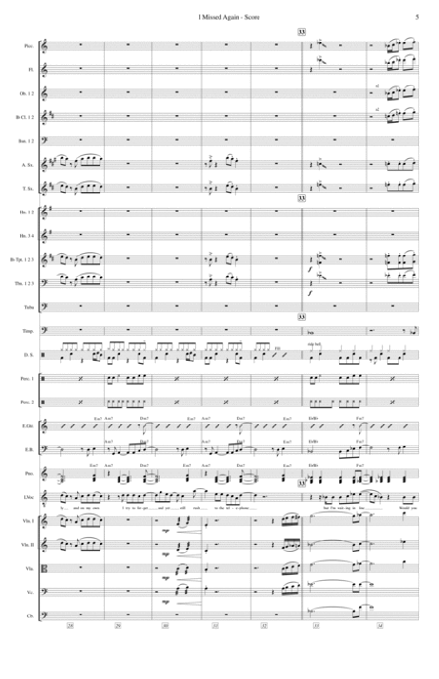 I Missed Again Full Orchestra scores gallery preview page 5