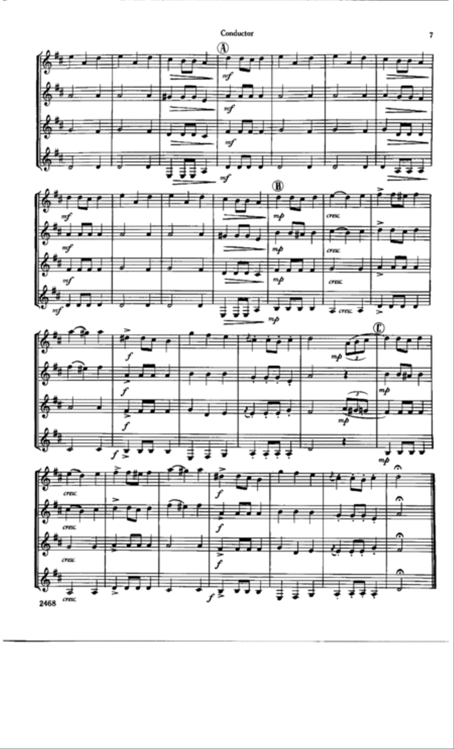 Four Schubert Waltzes Clarinet Quartet scores gallery preview page 7