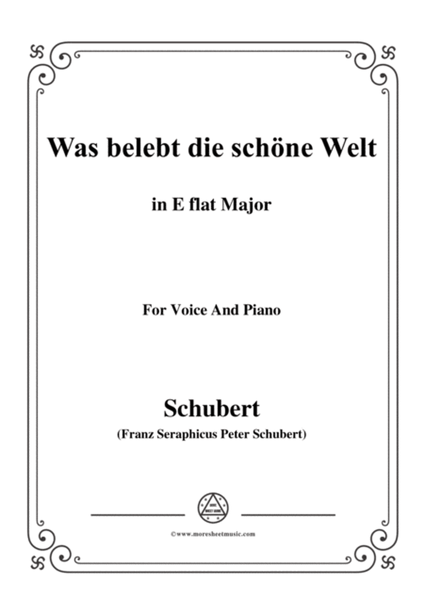 Schubert-Was belebt die schöne Welt,in E flat Major,for Voice&Piano image number null