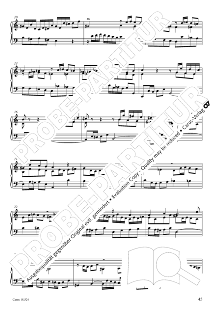 Chorale arrangements. First part of the Clavier-Ubung Collection / Songbook scores gallery preview page 46