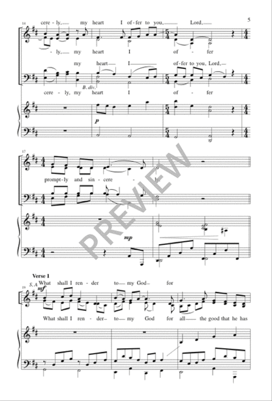 My Heart I Offer to You, Lord Divisi scores gallery preview page 5