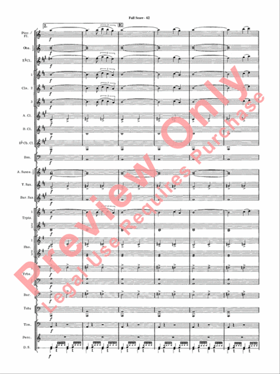 James Bond Suite Concert Band scores gallery preview page 44