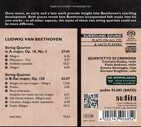 Beethoven: Complete String Quartets, Vol. 6