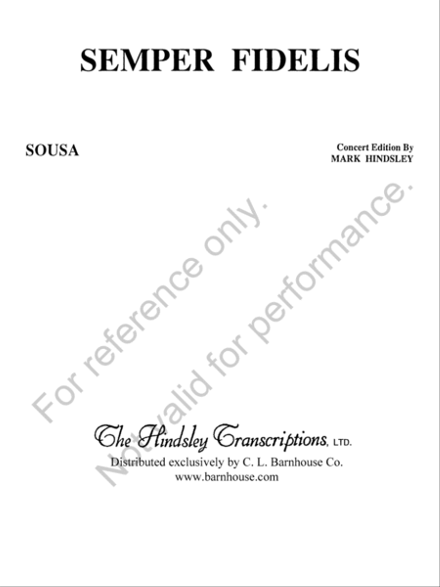Semper Fidelis Concert Band scores gallery preview page 2