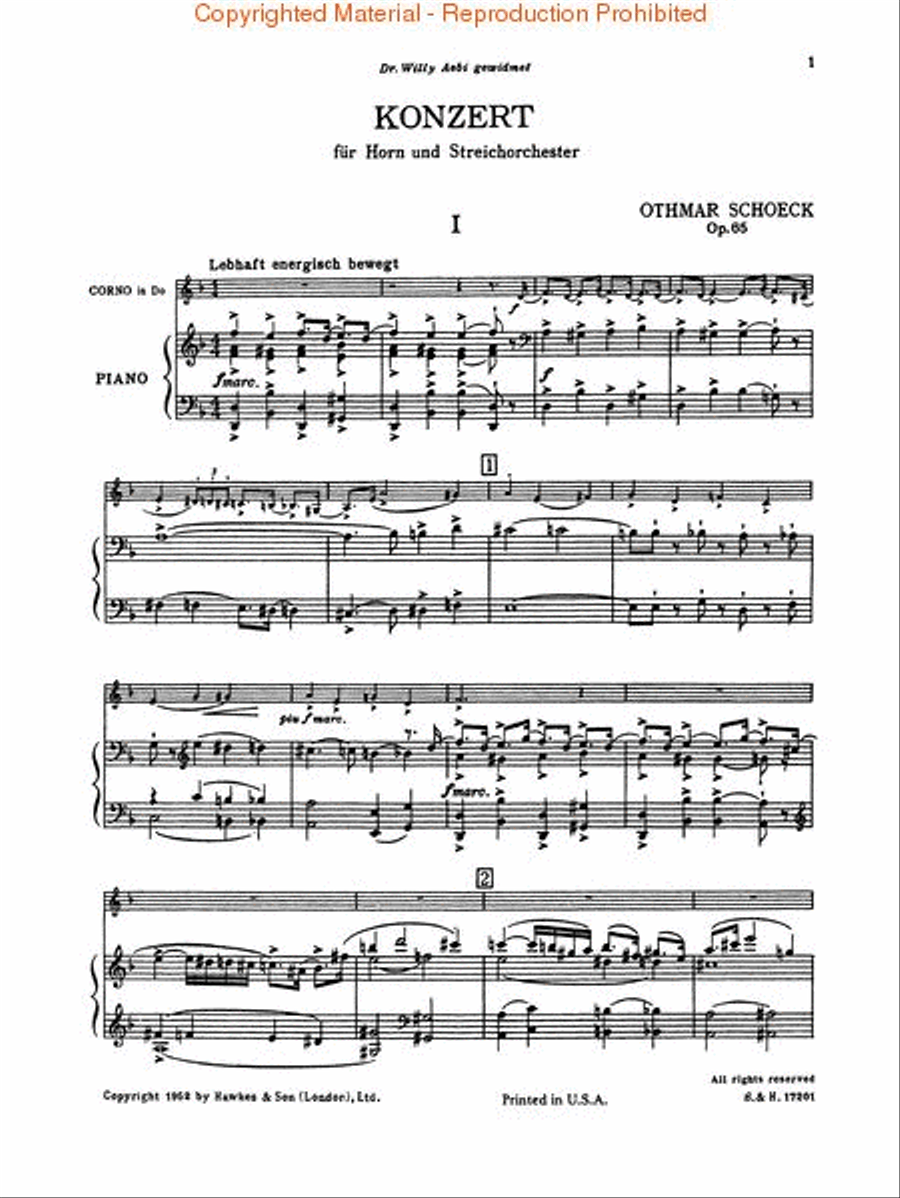 Horn Concerto, Op. 65 Orchestra scores gallery preview page 2