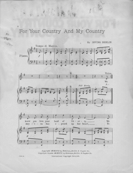 The Official Recruiting Song. For Your Country and My Country