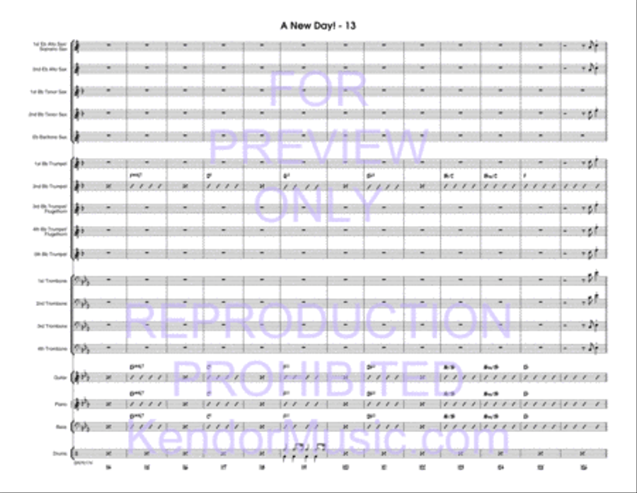 New Day!, A (Full Score) Jazz Ensemble scores gallery preview page 14