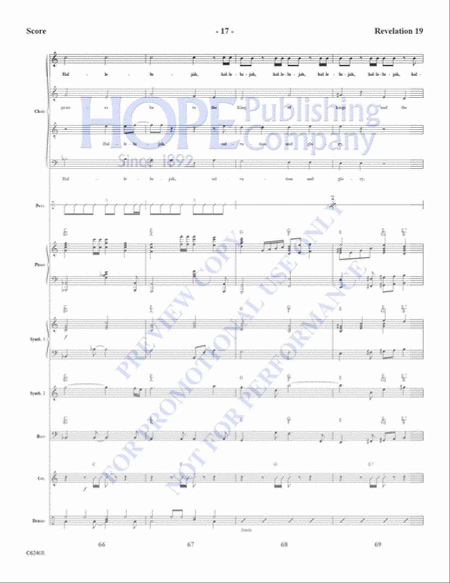 Revelation 19-Rhythm Parts Choir scores gallery preview page 18