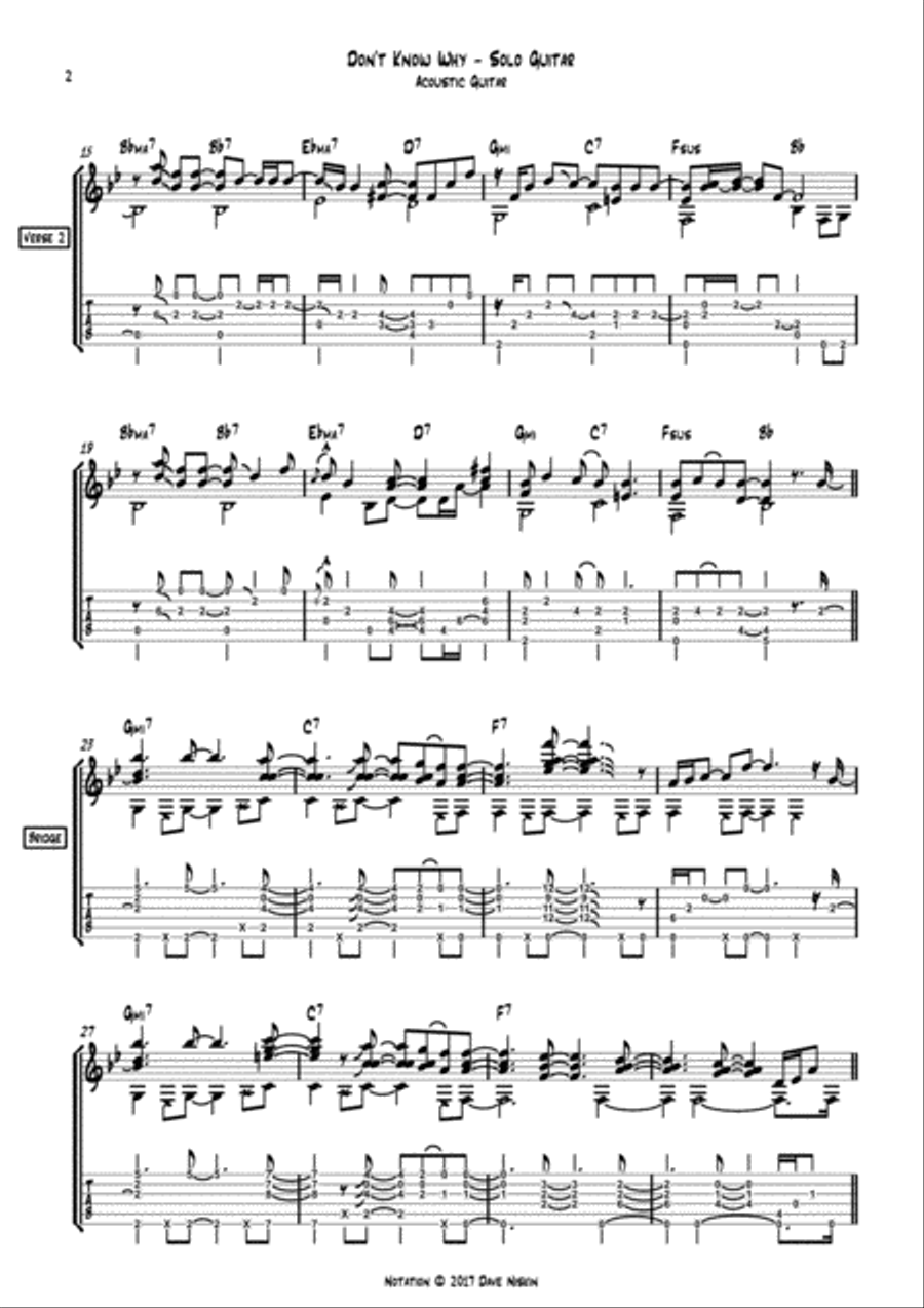 Don't Know Why Electric Guitar scores gallery preview page 2