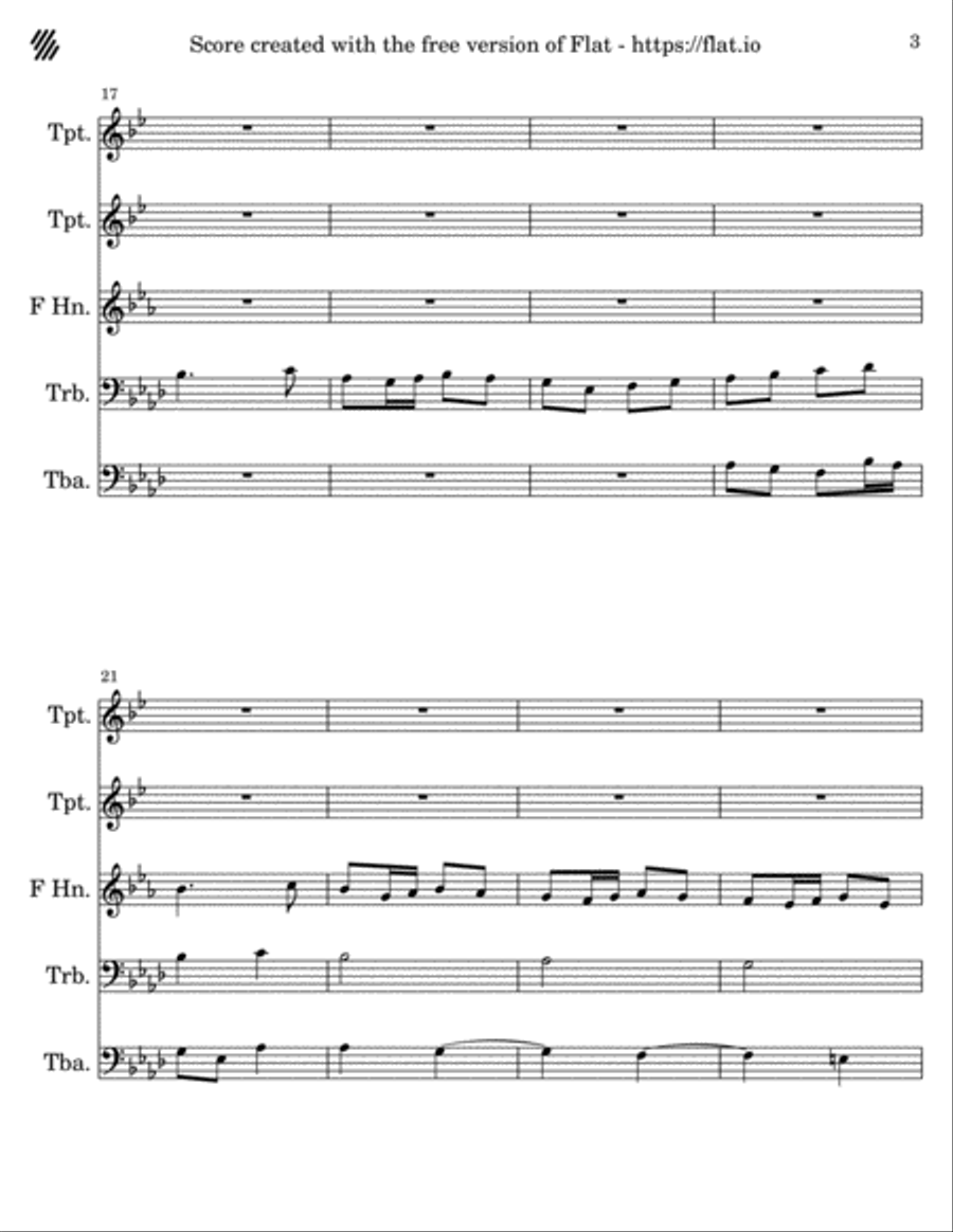 O Salutaris Hostia O Salutaris Hostia Brass Ensemble scores gallery preview page 3