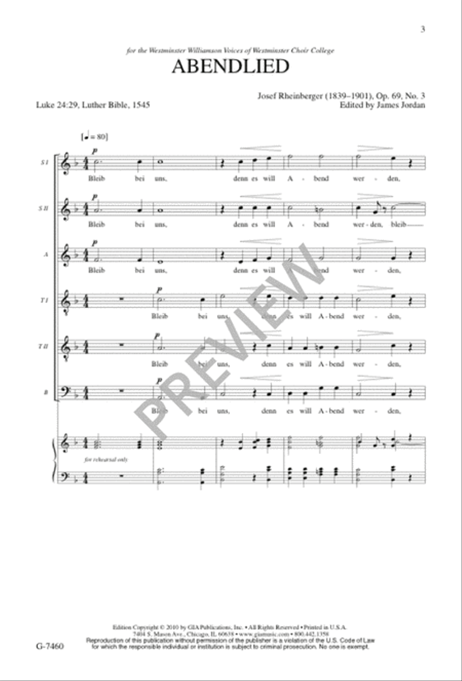 Abendlied Choir scores gallery preview page 4