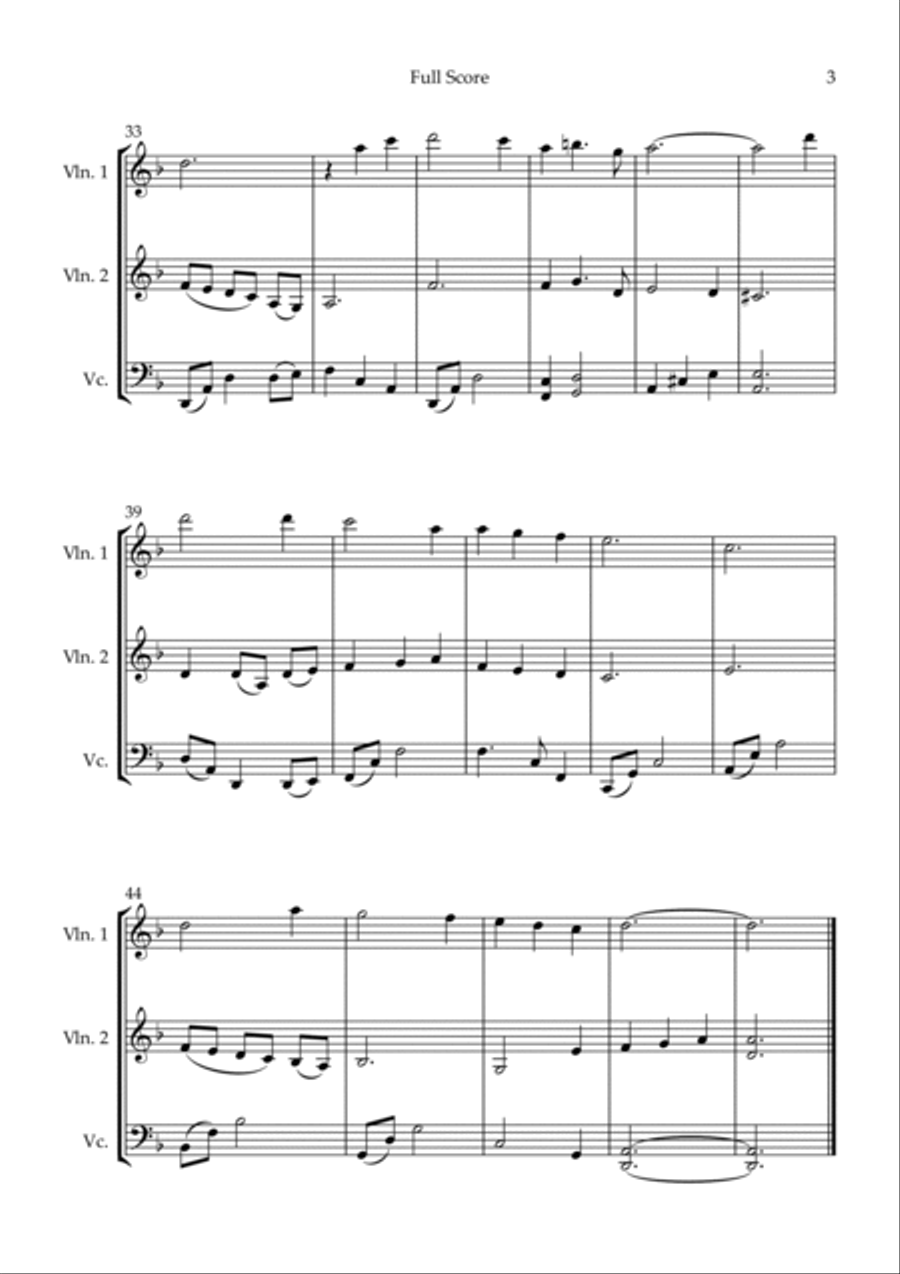 Scarborough Fair for String Trio Scarborough Fair for String Trio String Trio scores gallery preview page 3