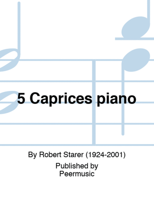 Book cover for 5 Caprices piano