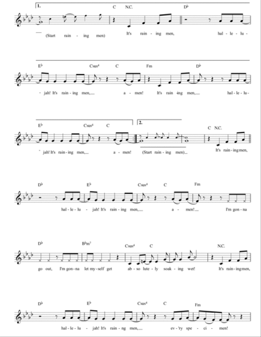 It's Raining Men It's Raining Men Piano scores gallery preview page 2