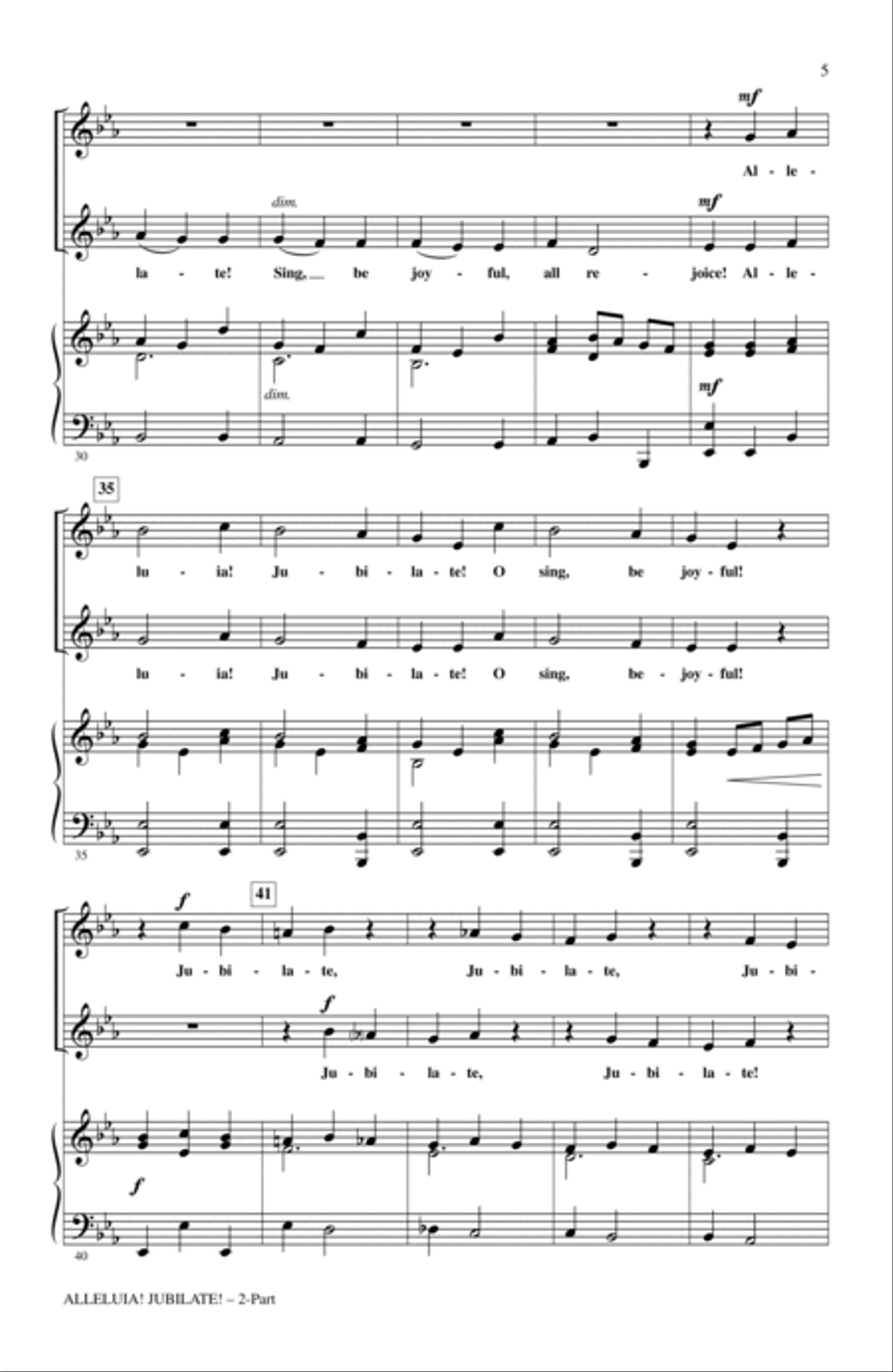 Alleluia! Jubilate! 2-Part scores gallery preview page 3
