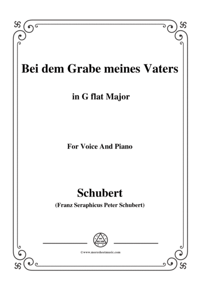Schubert-Bei dem Grabe meines Vaters,D.469,in G flat Major,for Voice&Piano image number null